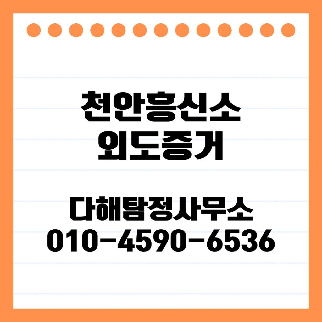 외도증거